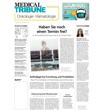 Artikelbild des Artikels “Abo Medical Tribune Onkologie • Hämatologie (für Studierende und Ärzte ohne Liquidationsrecht) “