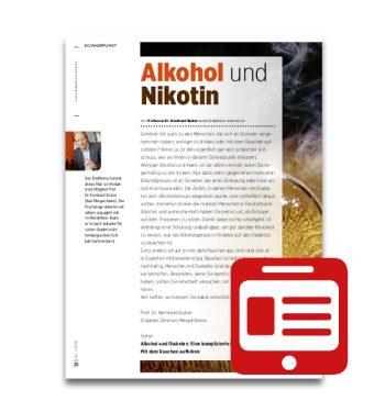 Artikelbild des Artikels “Schwerpunkt: Alkohol und Nikotin “