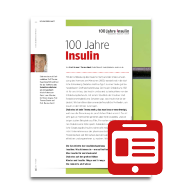 Artikelbild des Artikels “Schwerpunkt: 100 Jahre Insulin “