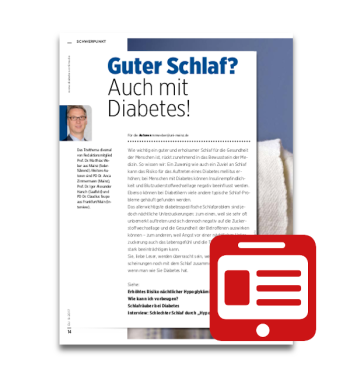 Artikelbild des Artikels “Schwerpunkt: Guter Schlaf? Auch mit Diabetes! “