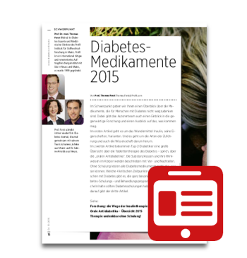 Artikelbild des Artikels “Schwerpunkt: Diabetesmedikamente 2015 “