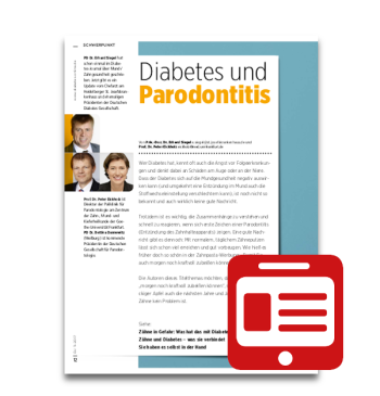 Artikelbild des Artikels “Schwerpunkt: Diabetes und Parodontitis “