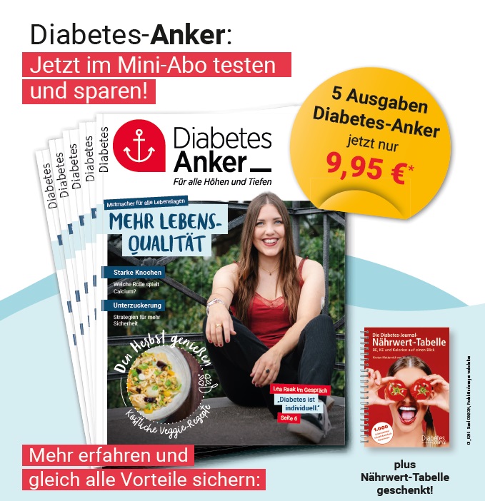  Artikelbild 1 des Artikels “Kennenlernangebot: Miniabo 5x Diabetes-Anker plus Prämie “